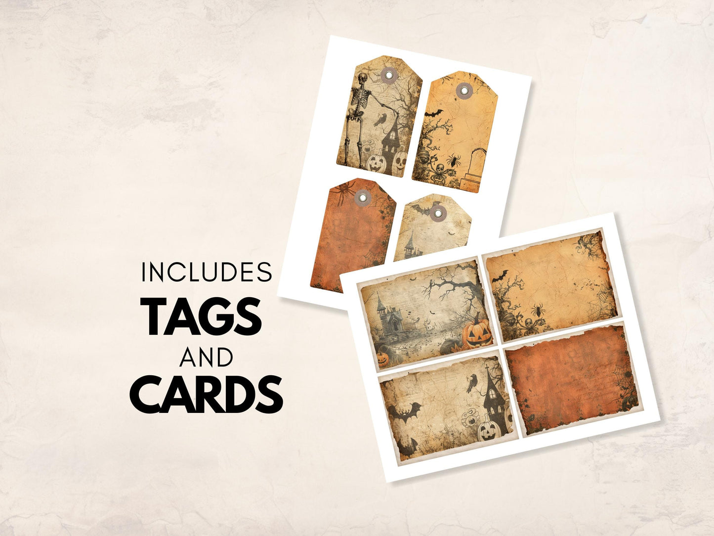 Vintage Halloween Junk Journal Kit - Digital Download/Printable