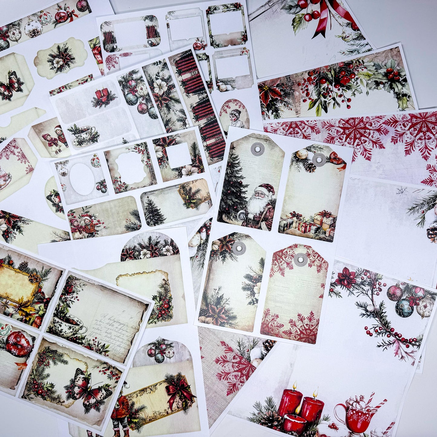 Vintage Christmas Junk Journal Kit - Digital Download/Printable