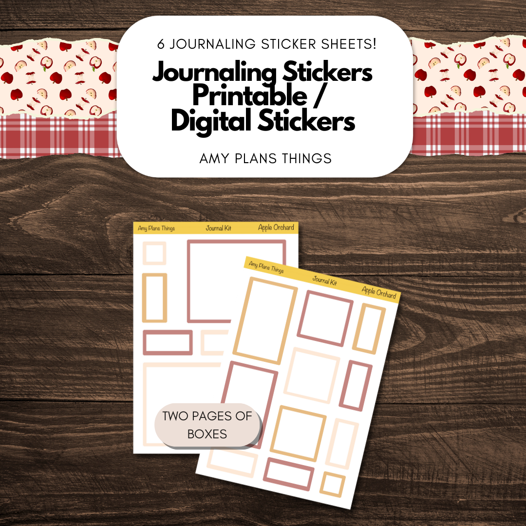 Apple Orchard Printable Journal Kit