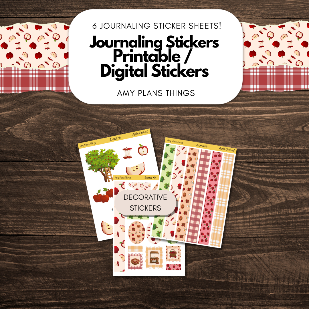 Apple Orchard Printable Journal Kit