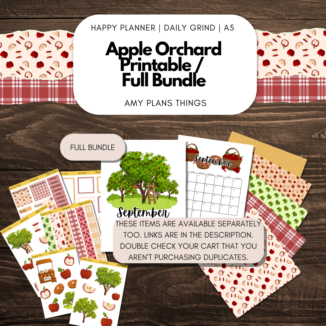 Apple Orchard Printable FULL Bundle