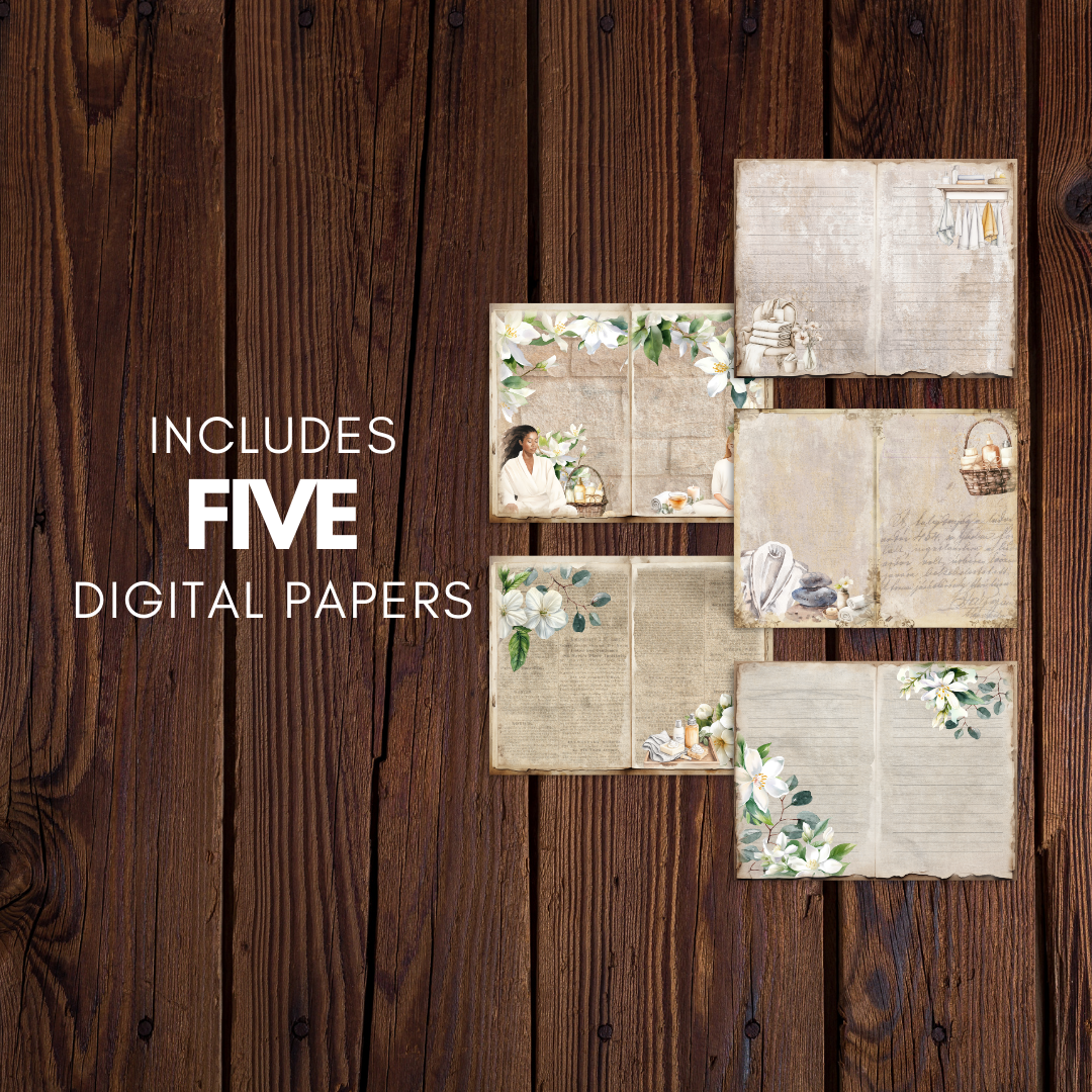 Self-Care Junk Journal Kit - Digital Download/Printable