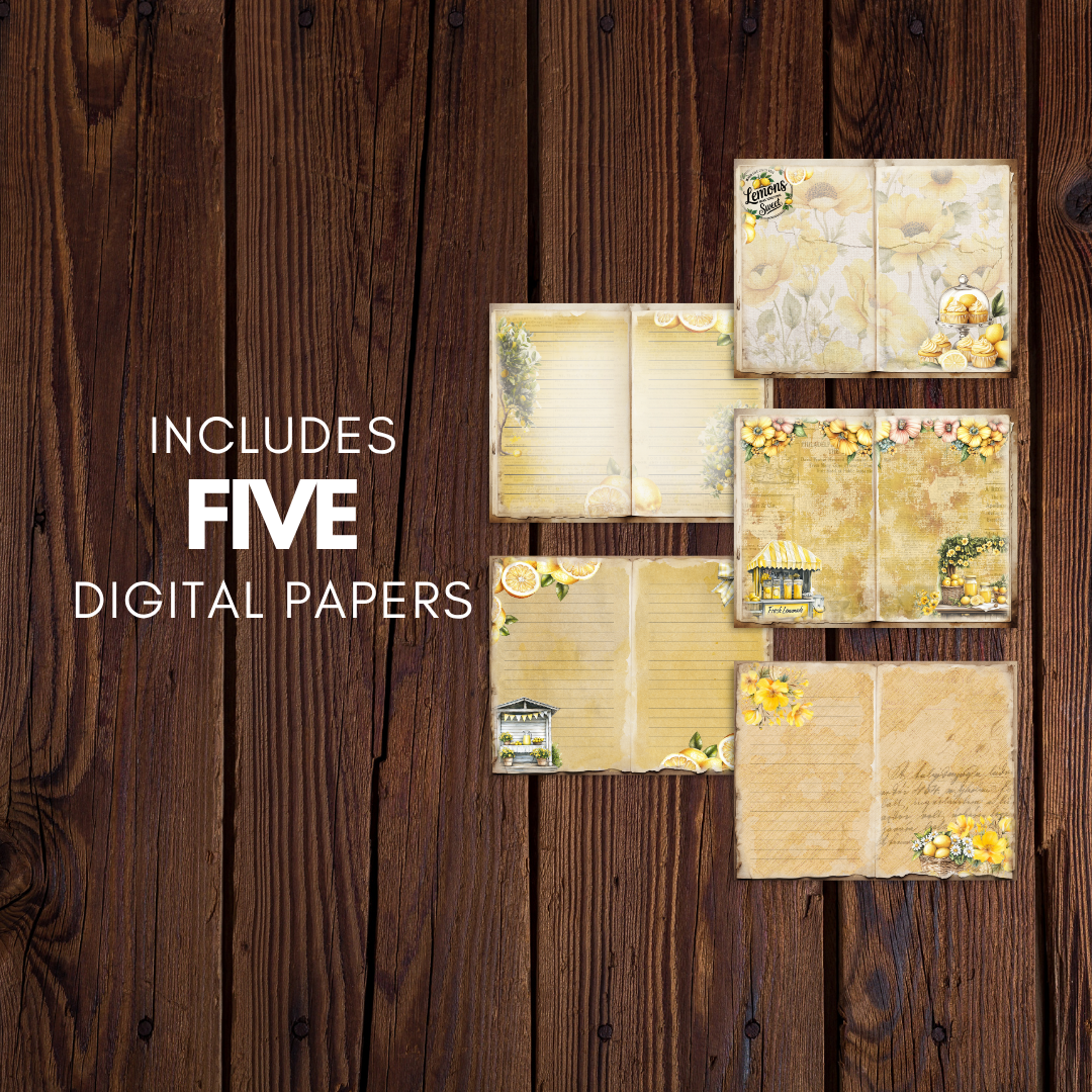 Lemonade Junk Journal Kit - Digital Download/Printable