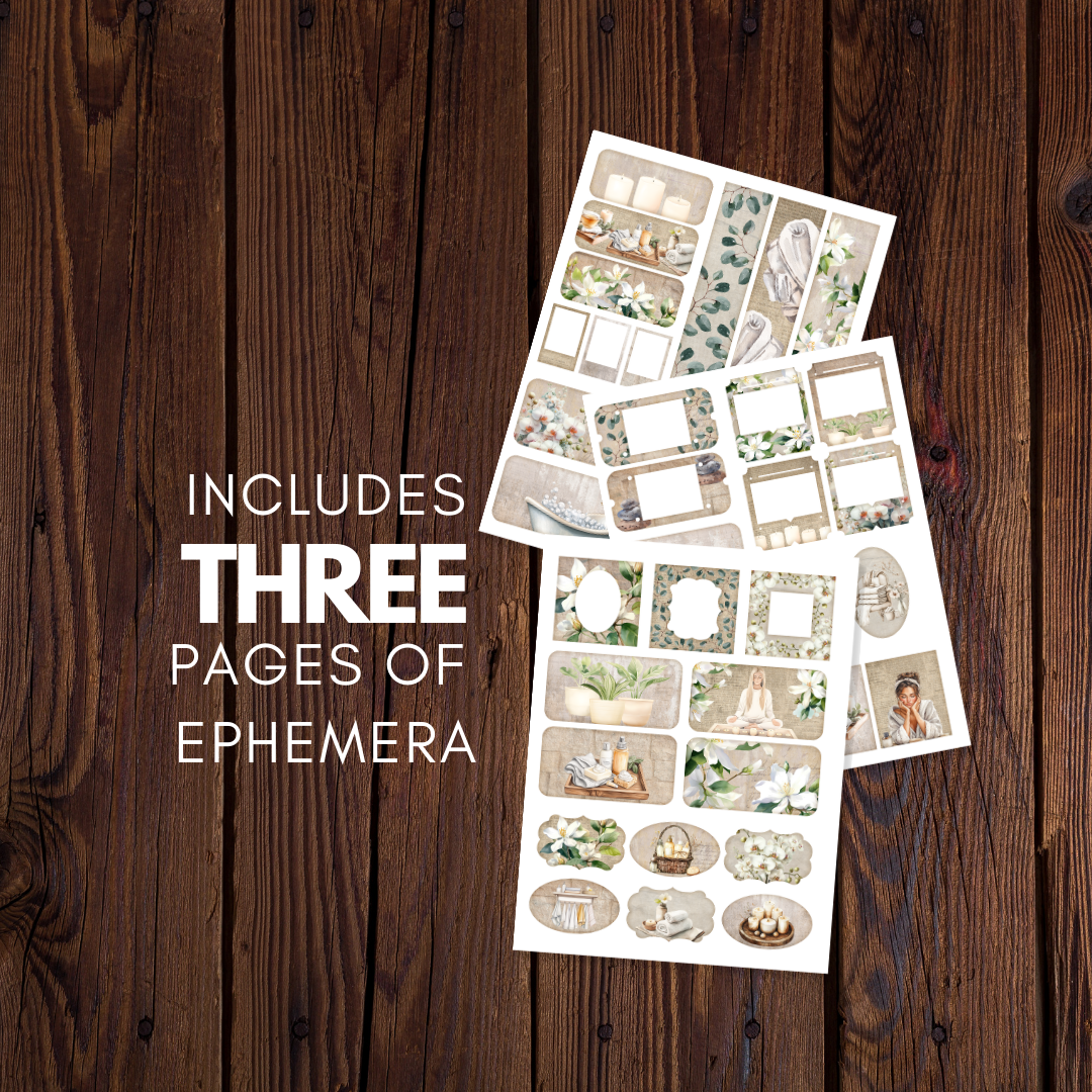 Self-Care Junk Journal Kit - Digital Download/Printable