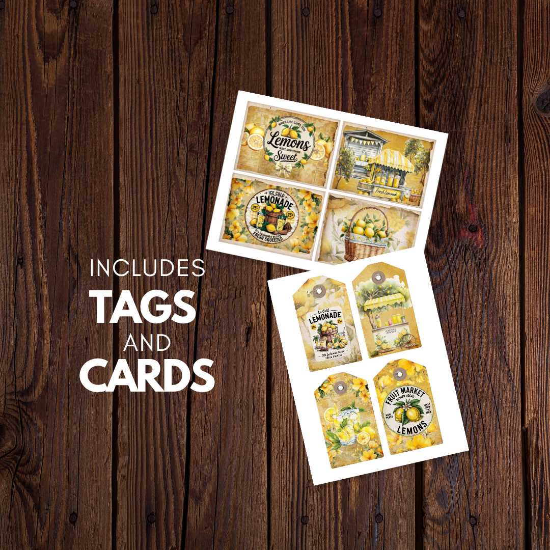 Lemonade Junk Journal Kit - Digital Download/Printable
