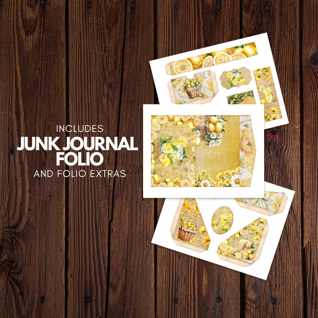 Lemonade Junk Journal Kit - Digital Download/Printable