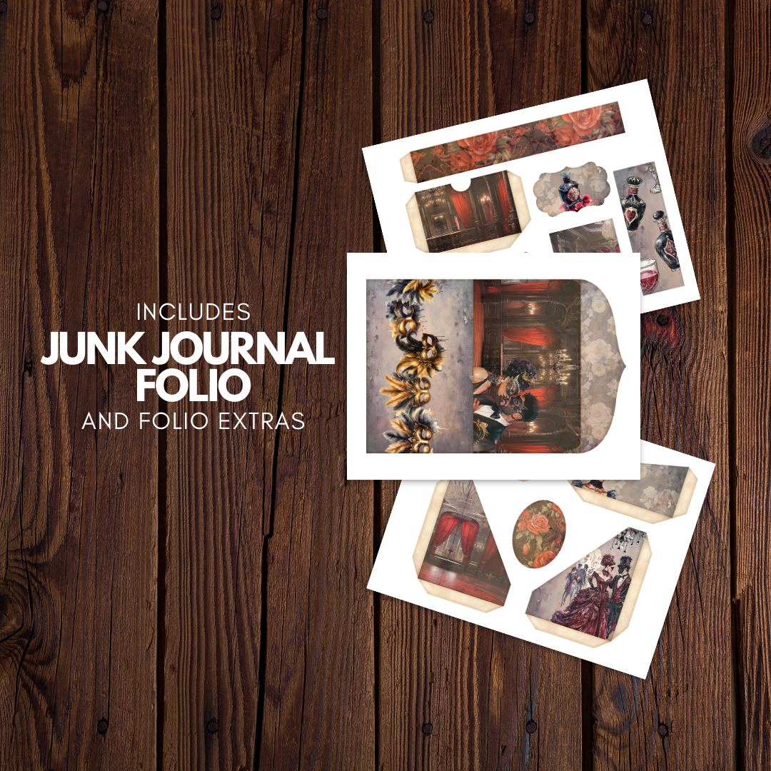 Midnight Masquerade Junk Journal Kit