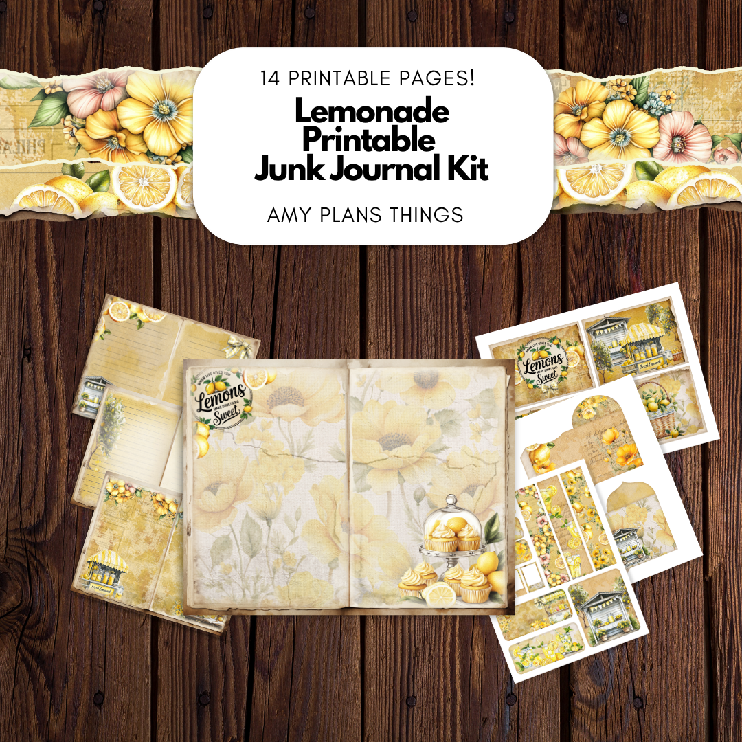 Lemonade Junk Journal Kit - Digital Download/Printable
