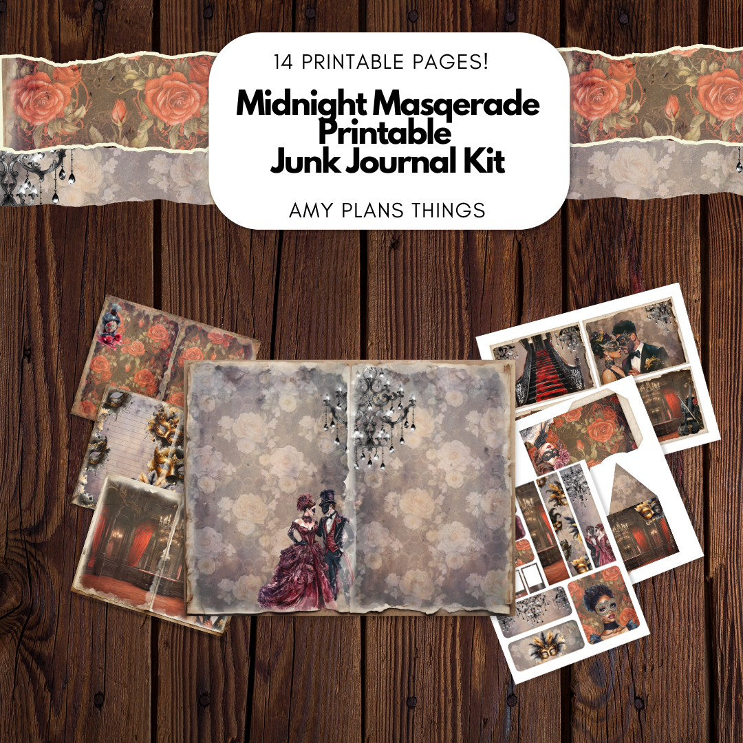 Midnight Masquerade Junk Journal Kit