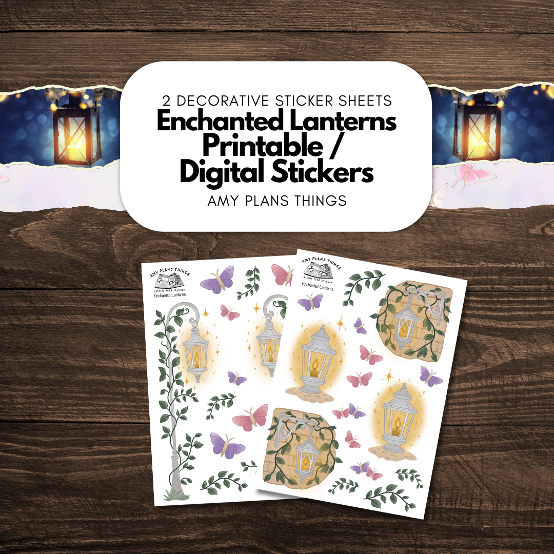 Enchanted Lanterns Printable Stickers - DIGITAL