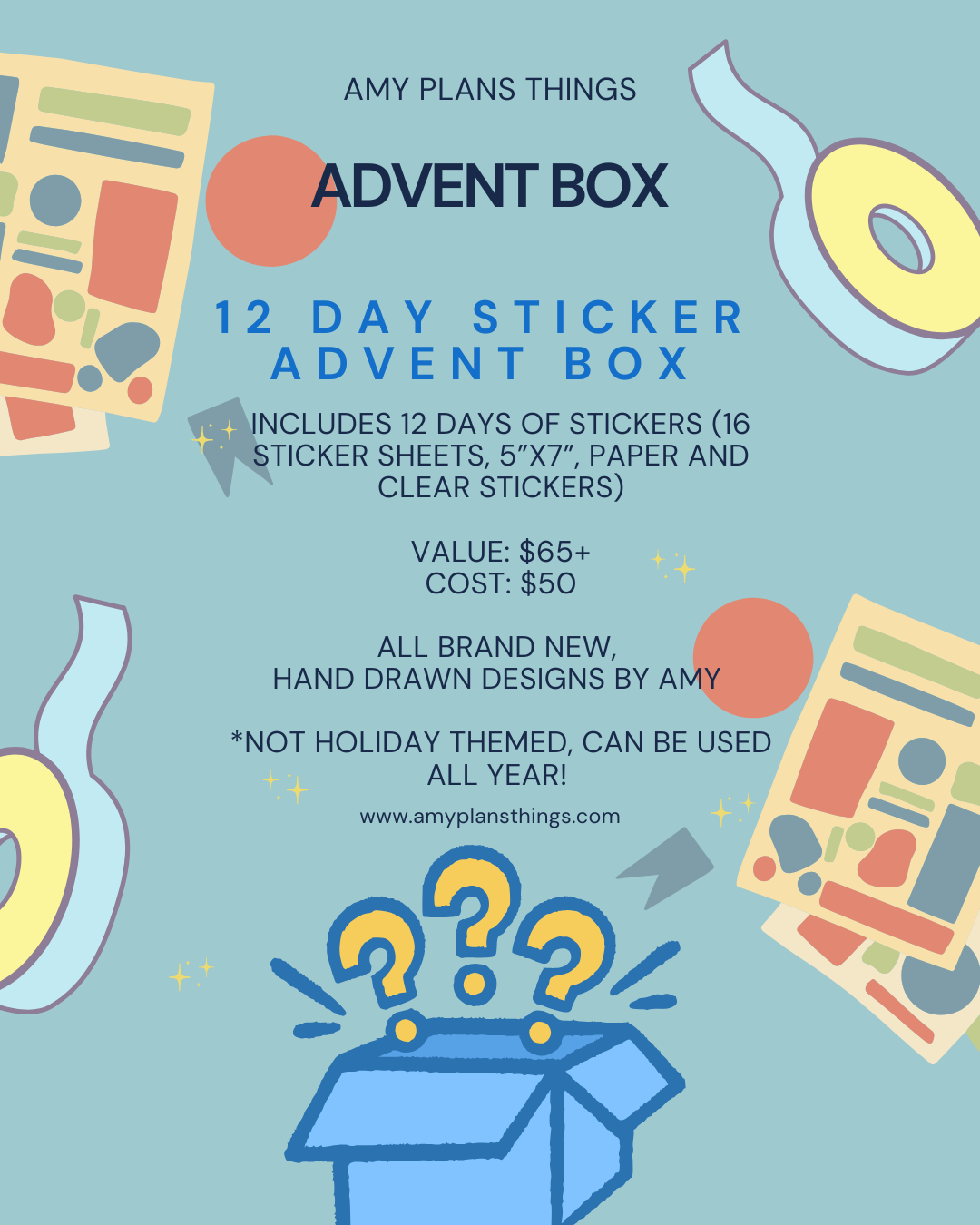 12 Day Sticker Advent Box