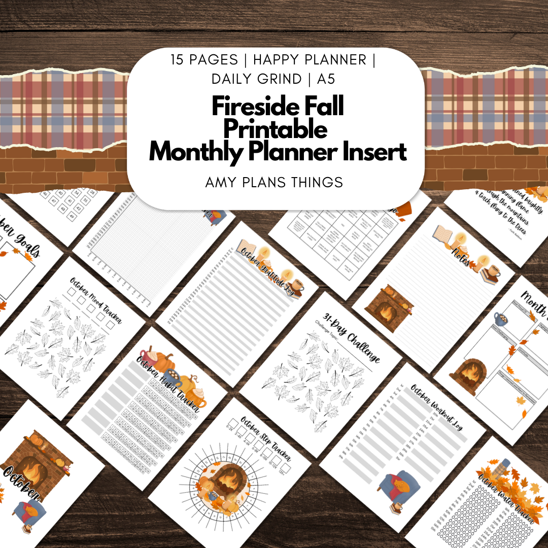 Fireside Fall September Journal Printable