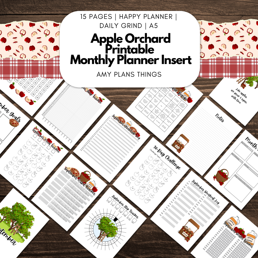 Apple Orchard September Journal Printable