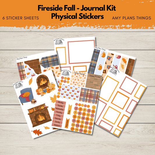 Fireside Fall Journaling Kit - PHYSICAL Stickers