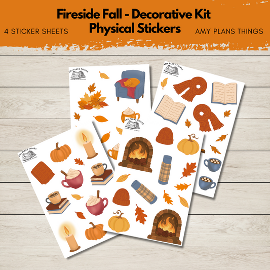 Fireside Fall Decorative Kit - PHYSICAL Stickers