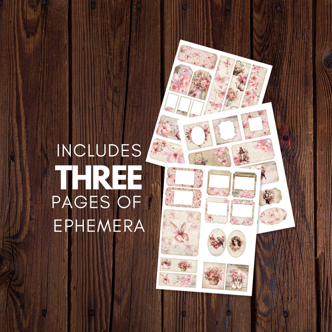 Vintage Valentine Junk Journal Kit - Digital Download/Printable