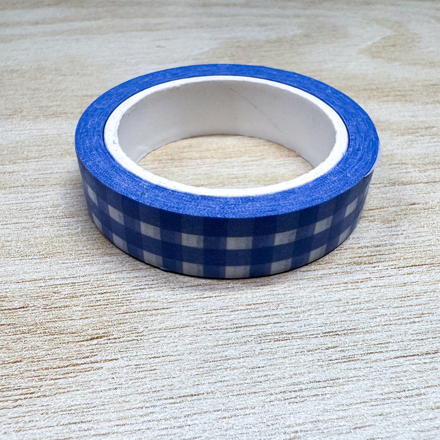 Blue Gingham Washi Tape - 10mm