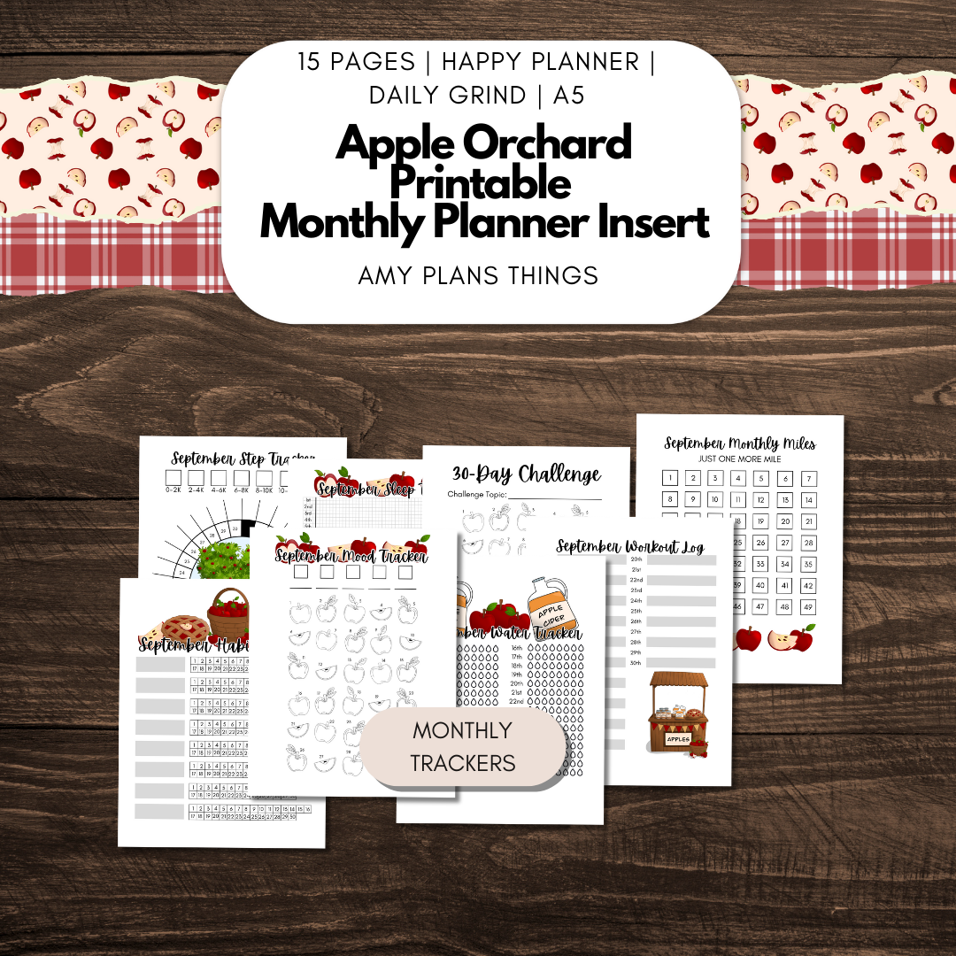 Apple Orchard September Journal Printable