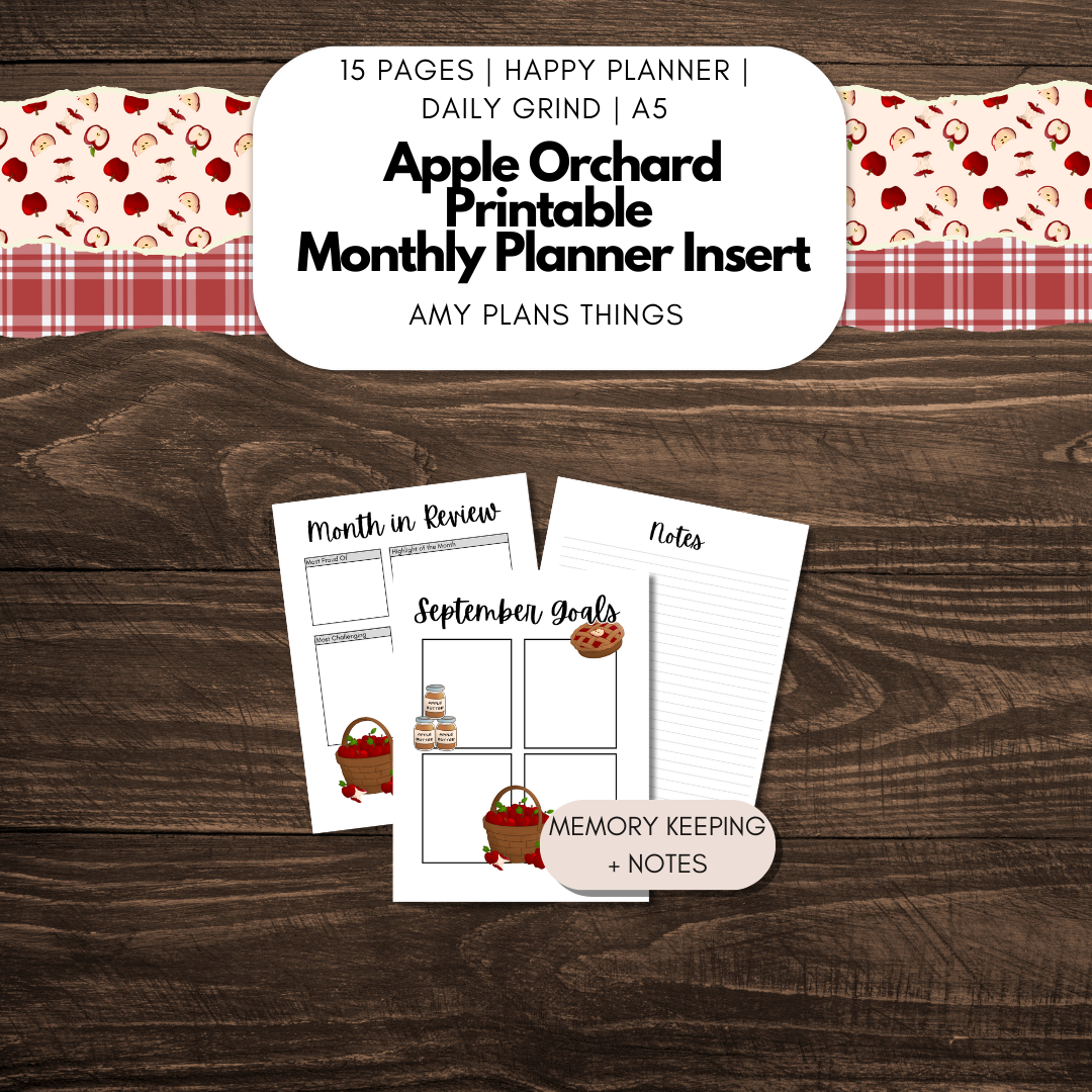 Apple Orchard September Journal Printable