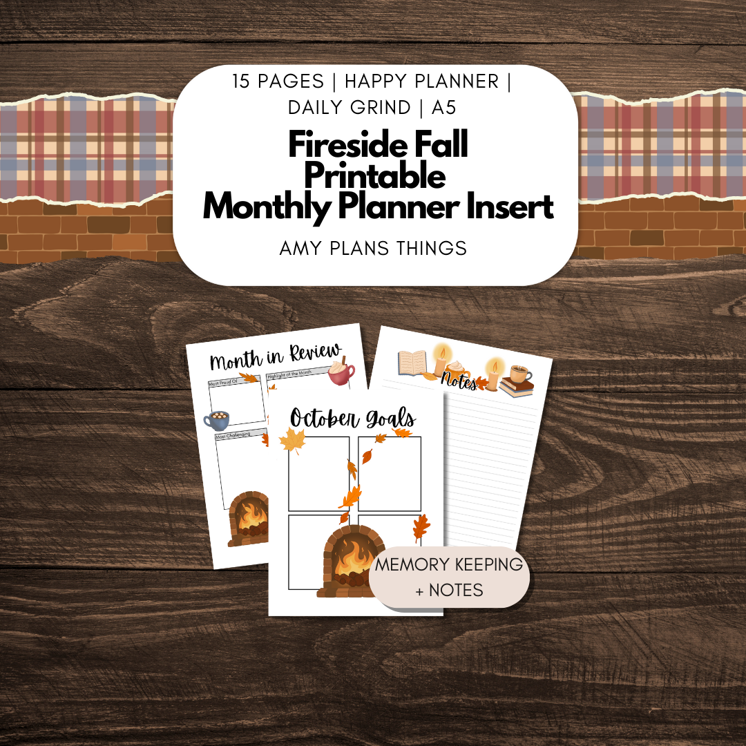 Fireside Fall September Journal Printable