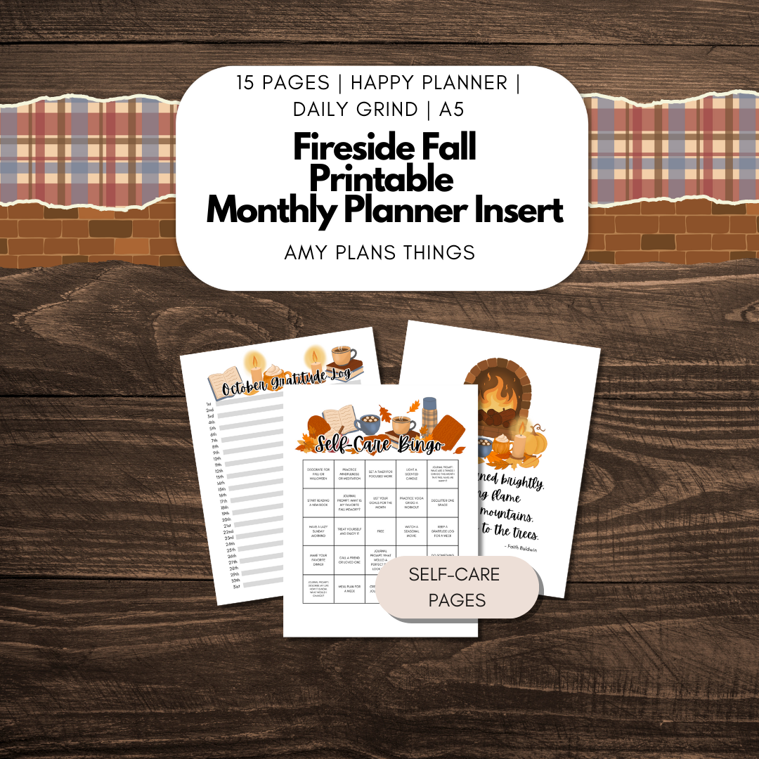 Fireside Fall September Journal Printable