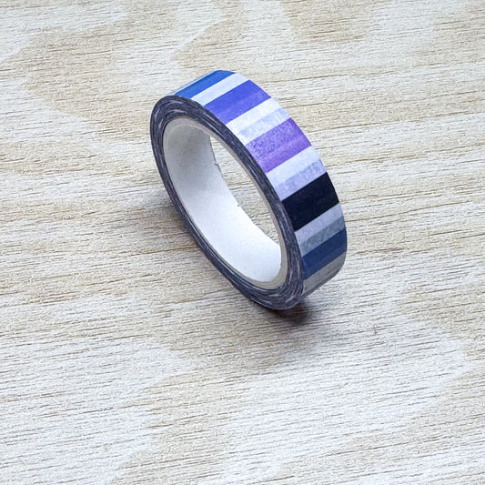 Purple Striped Washi Tape - 10mm