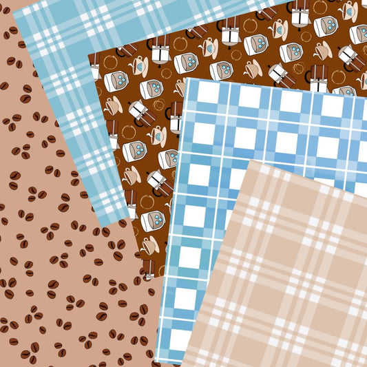 Coffee Printable Scrapbook Paper 12x12