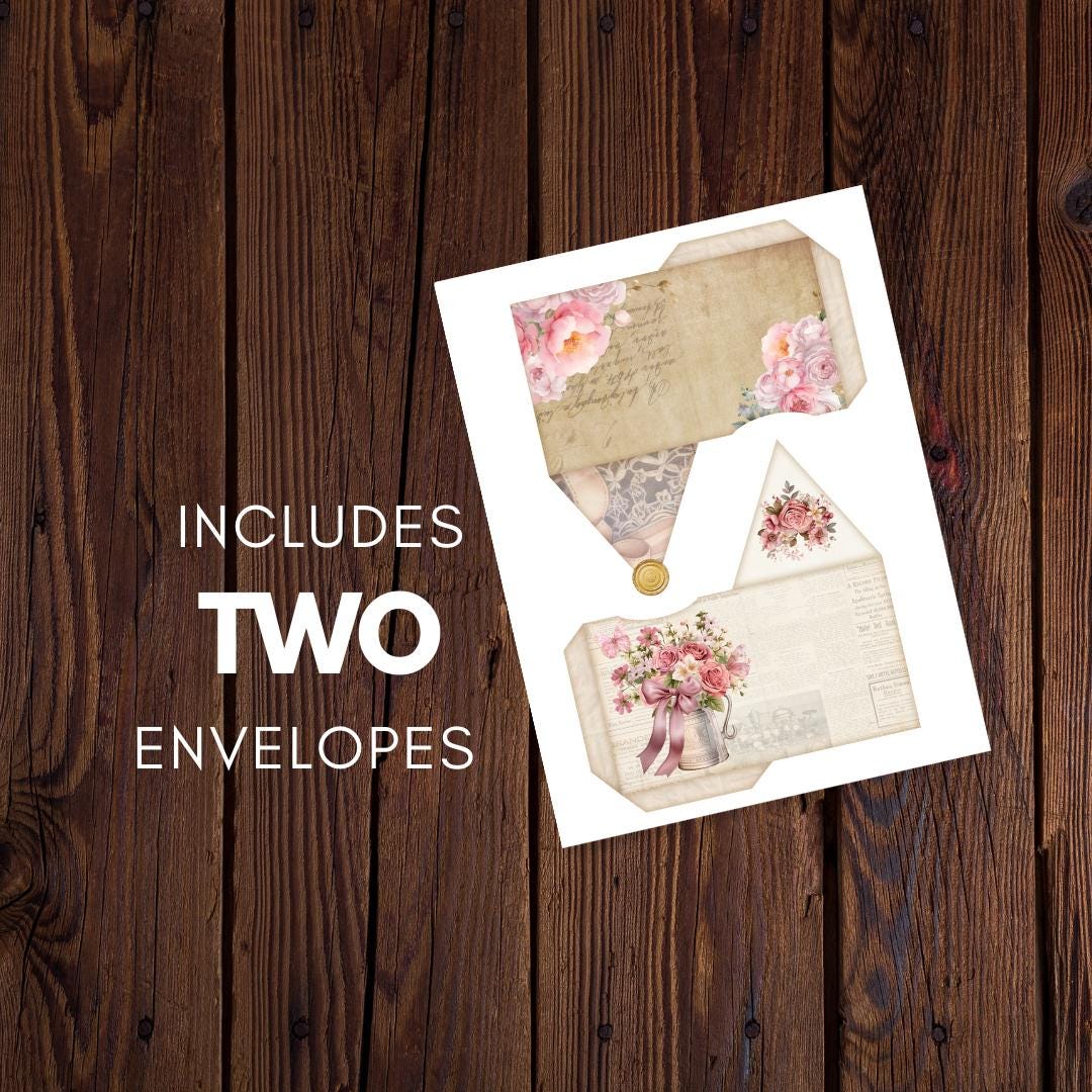 Vintage Valentine Junk Journal Kit - Digital Download/Printable