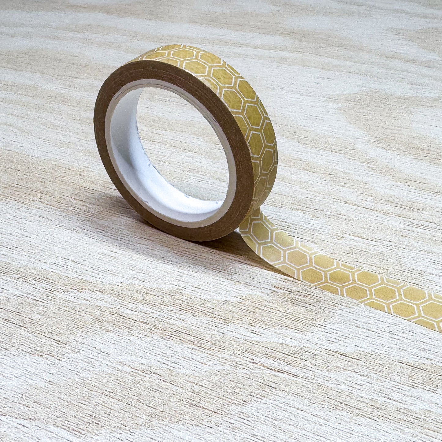 Yellow Hexagon Washi Tape - 10mm