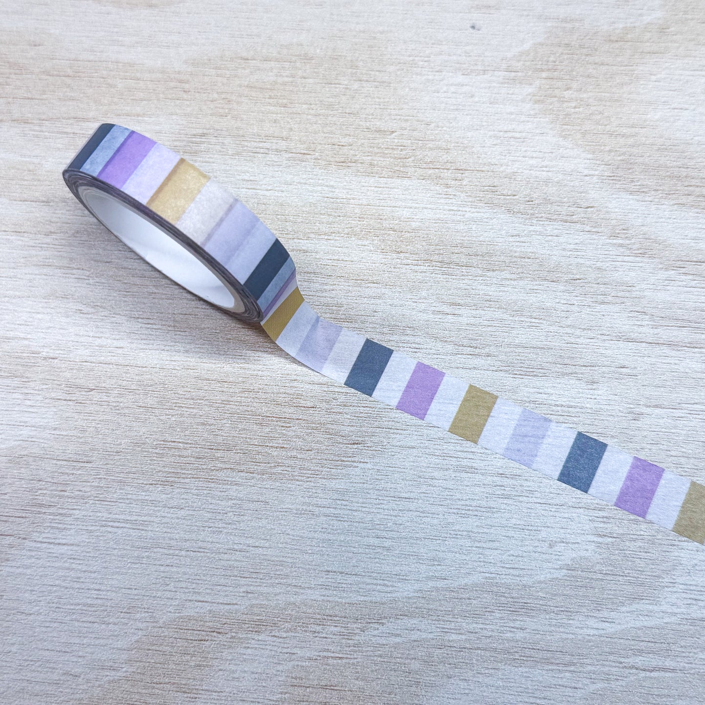 Pink & Yellow Striped Washi Tape - 10mm