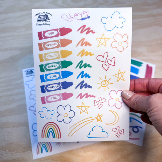 Crayon Whimsy - PHYSICAL stickers
