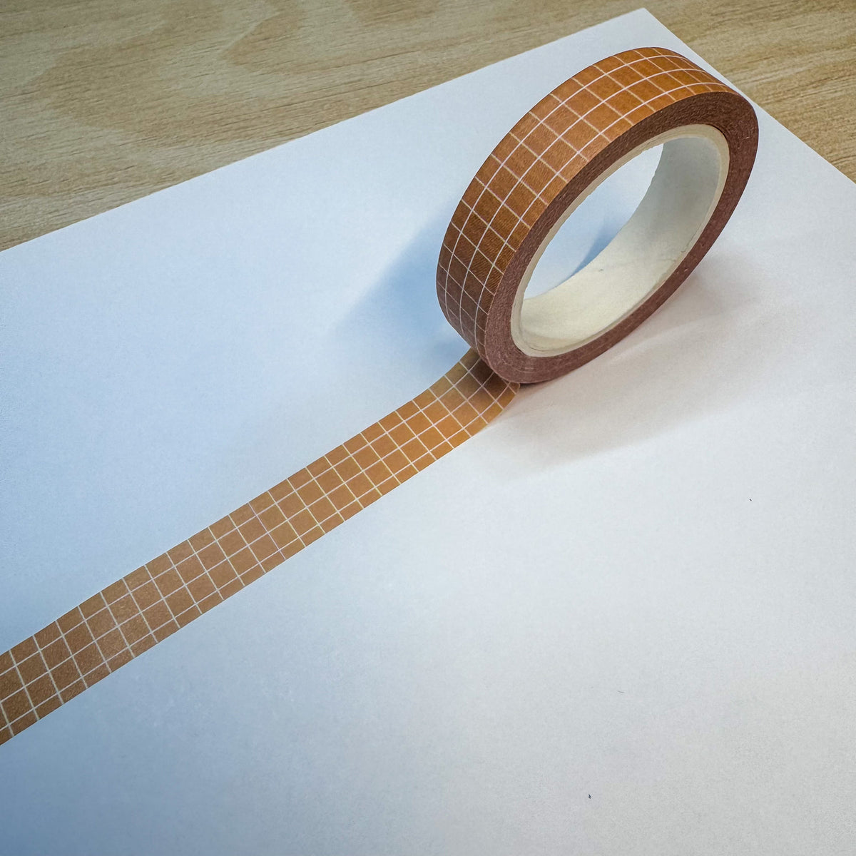 Sunflower Orange Grid Washi Tape - 10mm