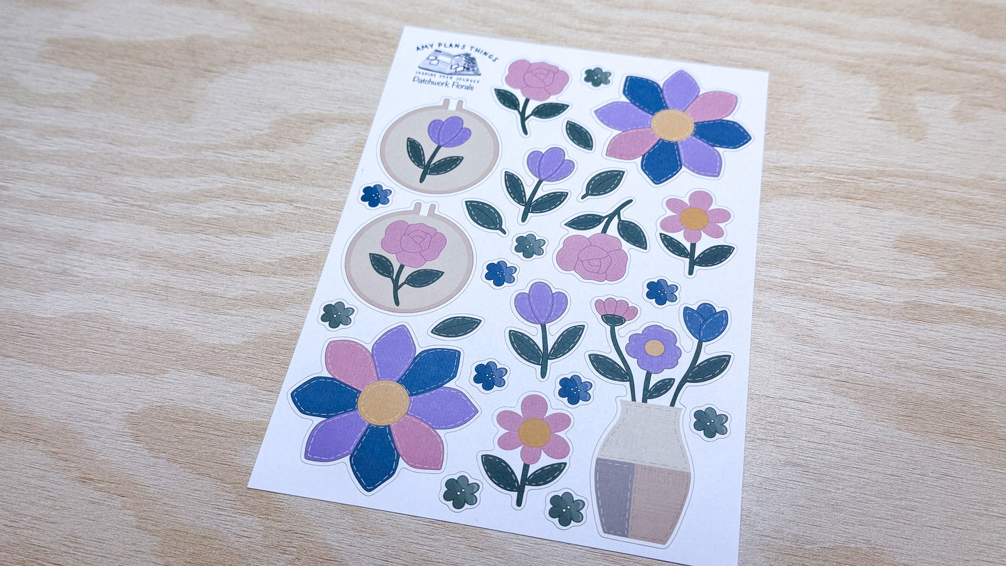 Patchwork Florals - PHYSICAL stickers