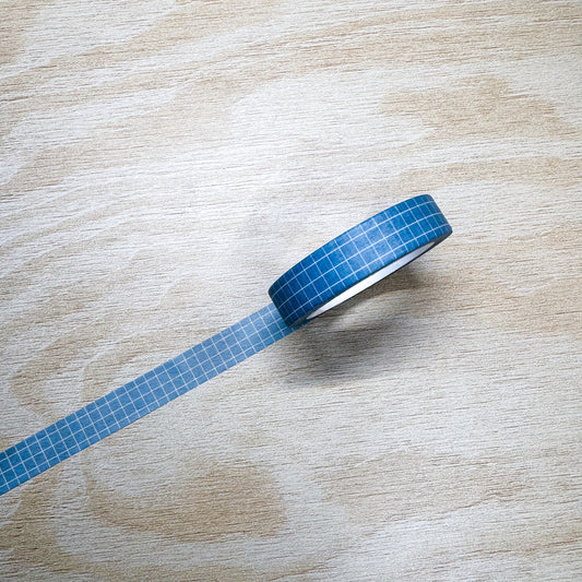 Light Blue Grid Washi Tape - 10mm