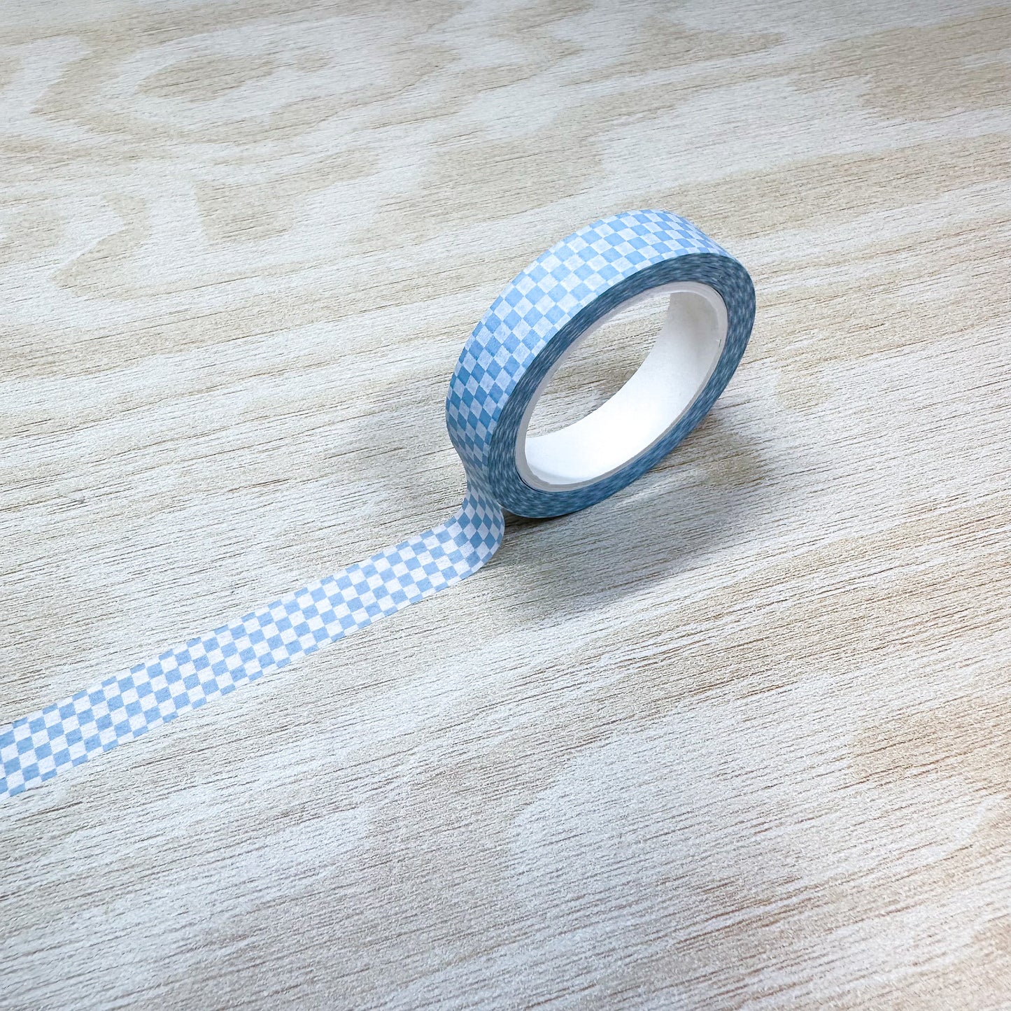 Light Blue Checkerboard Washi Tape - 10mm