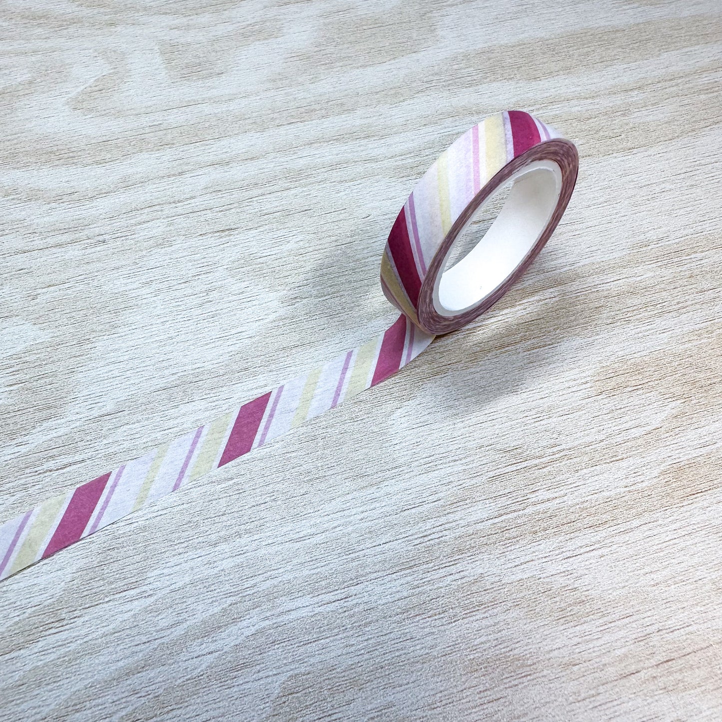 Red & Yellow Striped Washi Tape - 10mm