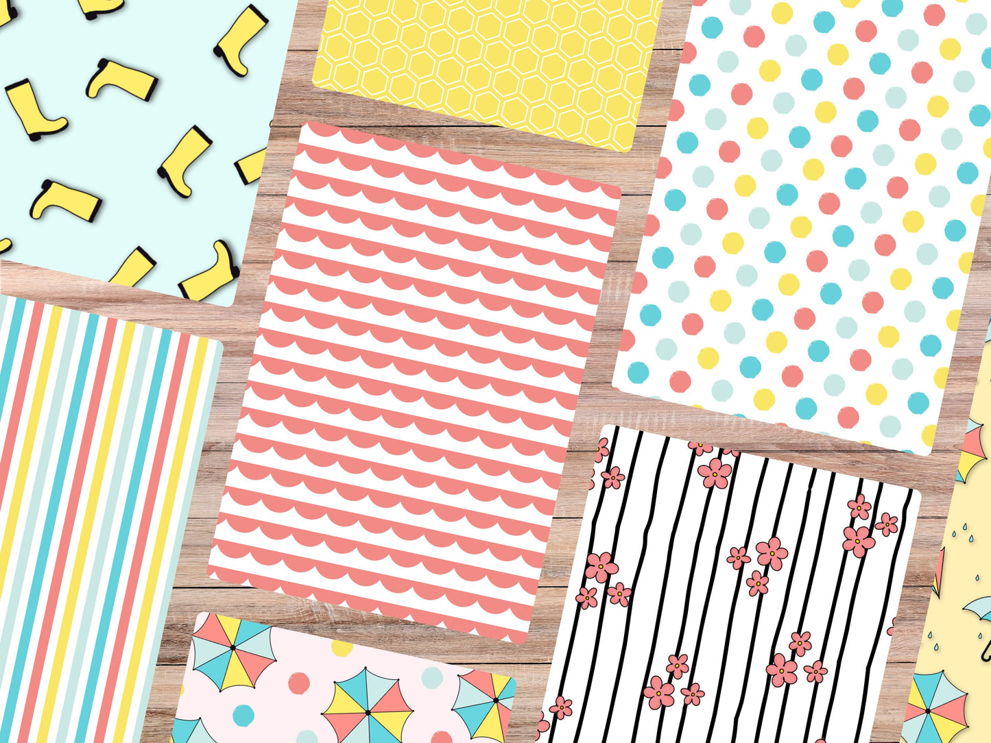 Spring Showers Printable Scrapbook Paper 8.5x11