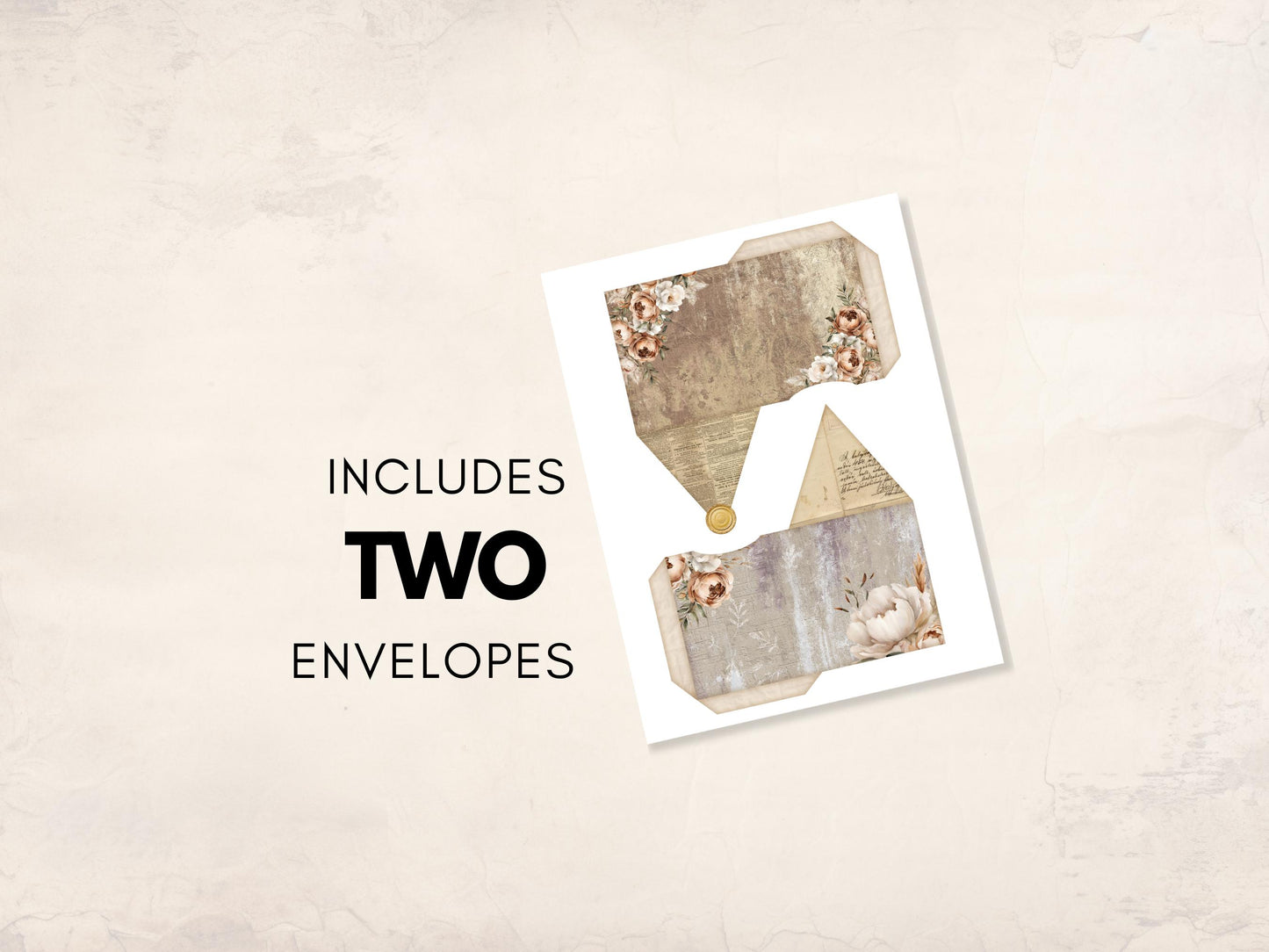 Rustic Florals Junk Journal Kit - Digital Download/Printable