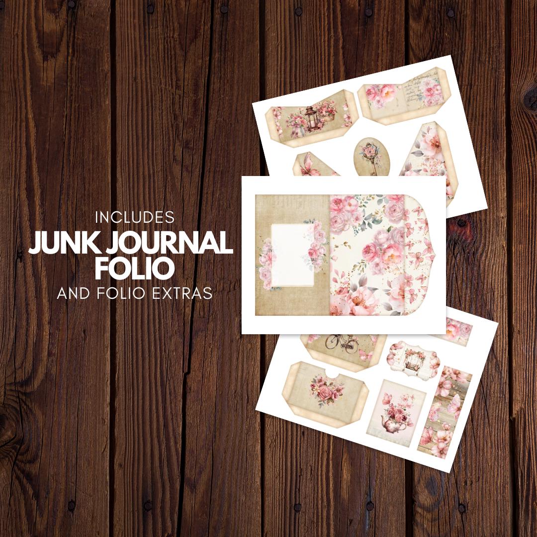 Vintage Valentine Junk Journal Kit - Digital Download/Printable