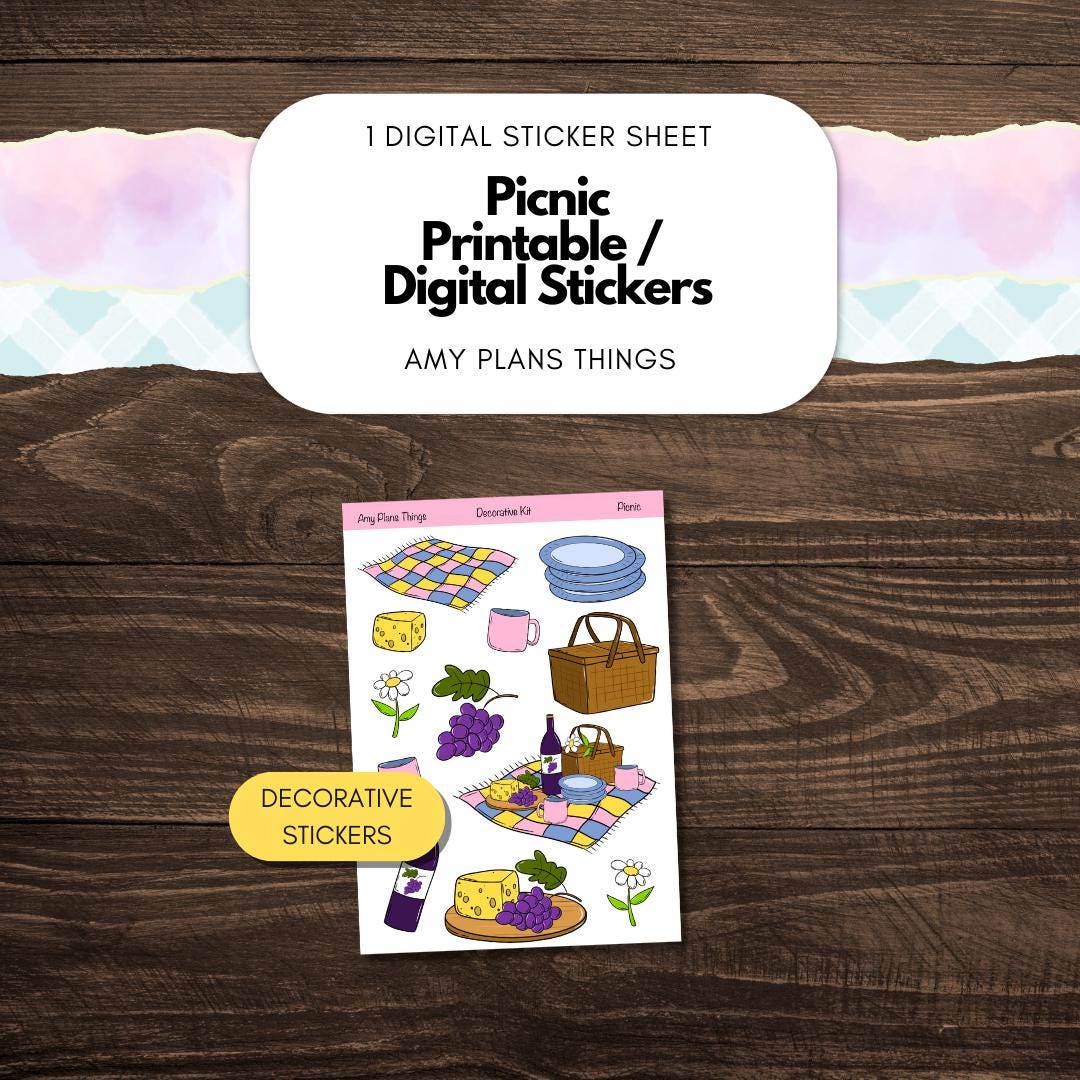 Picnic Printable Stickers
