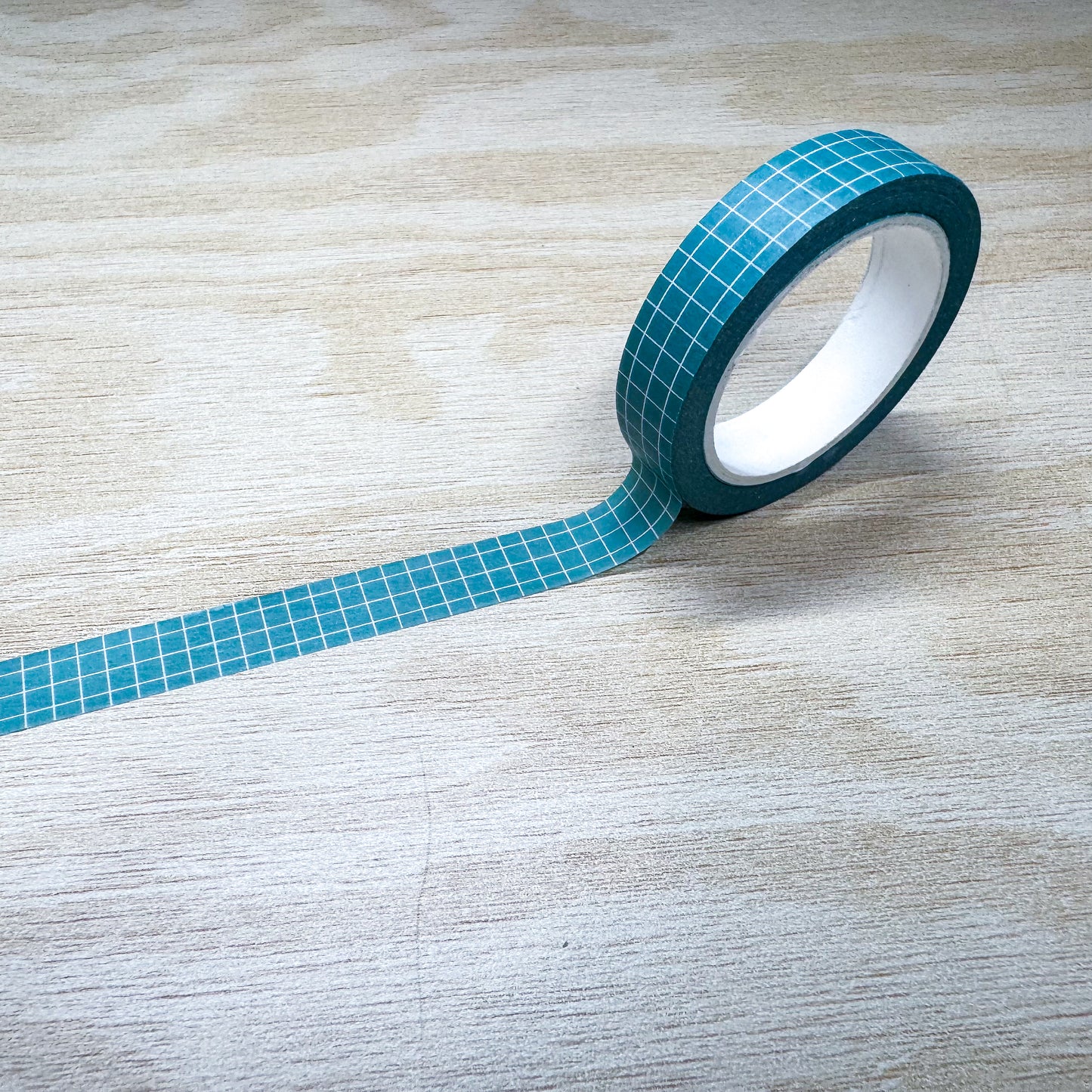 Teal Grid Washi Tape - 10mm