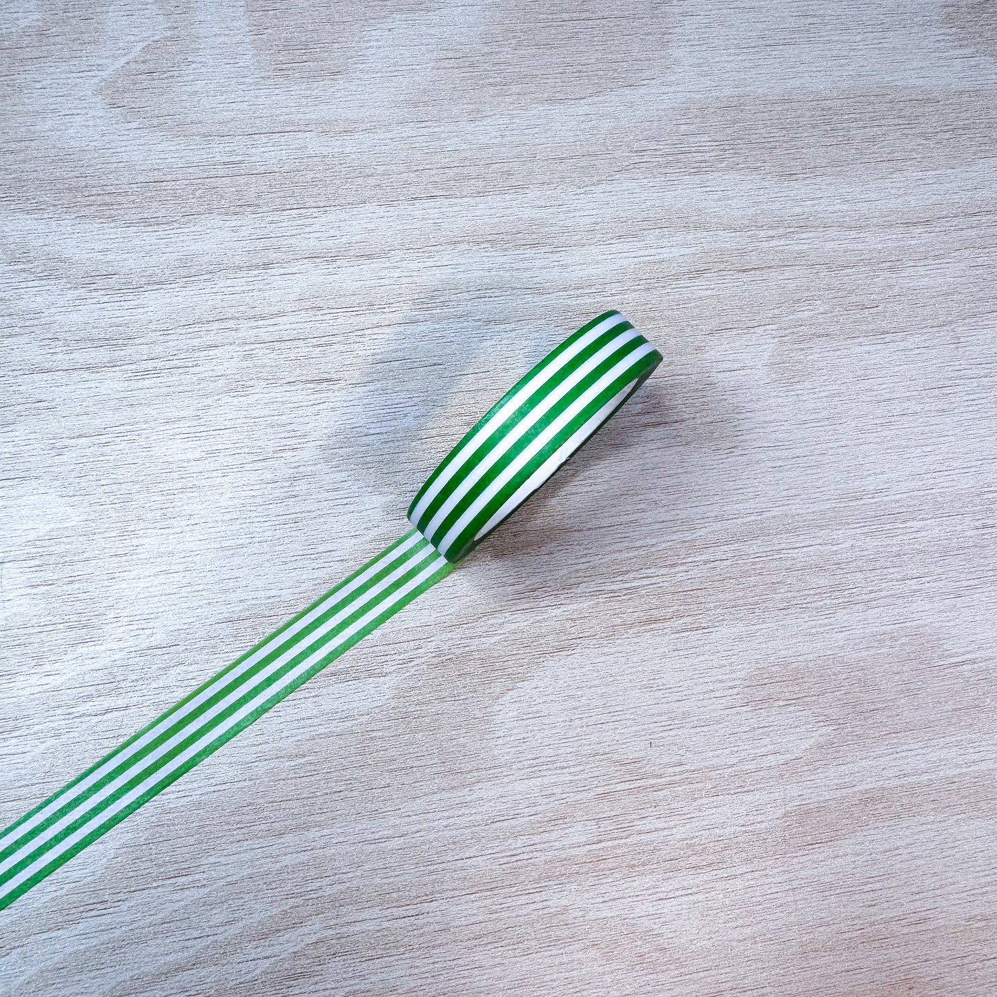 Bright Green Stripe (Horizontal) Washi Tape - 10mm