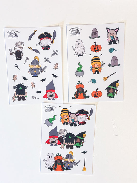 Halloween Gnomes - PHYSICAL Stickers