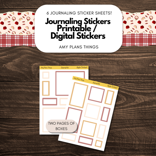 Apple Orchard Printable Journal Kit