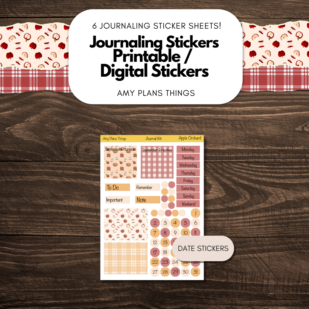 Apple Orchard Printable Journal Kit