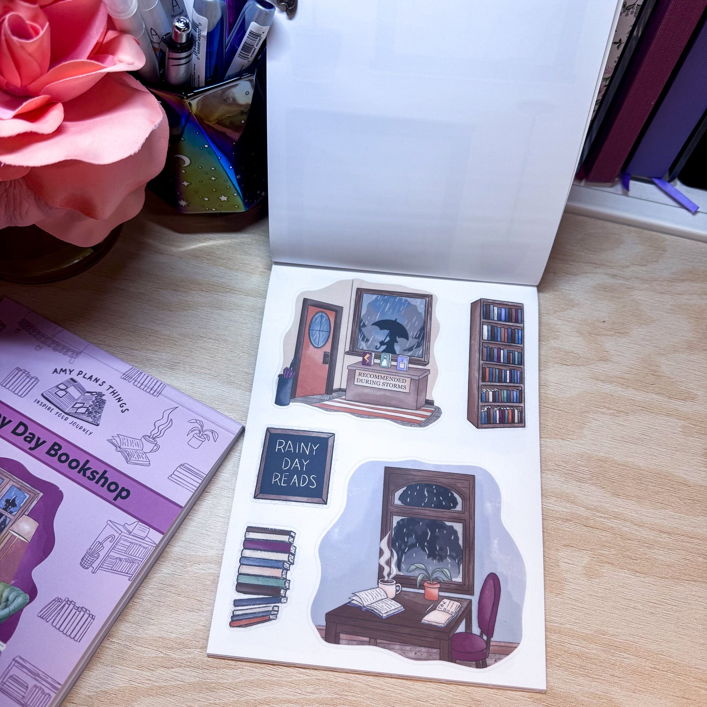 Rainy Day Bookshop Sticker Book