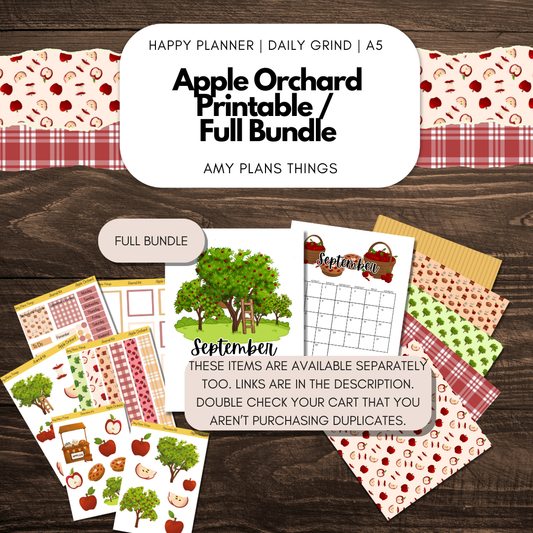 Apple Orchard Printable FULL Bundle