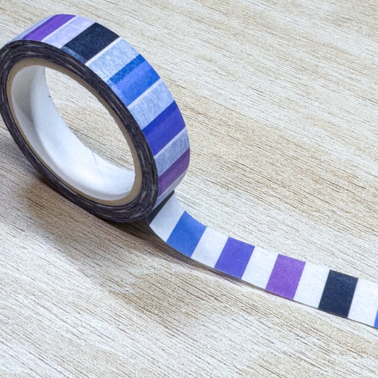 Purple Striped Washi Tape - 10mm