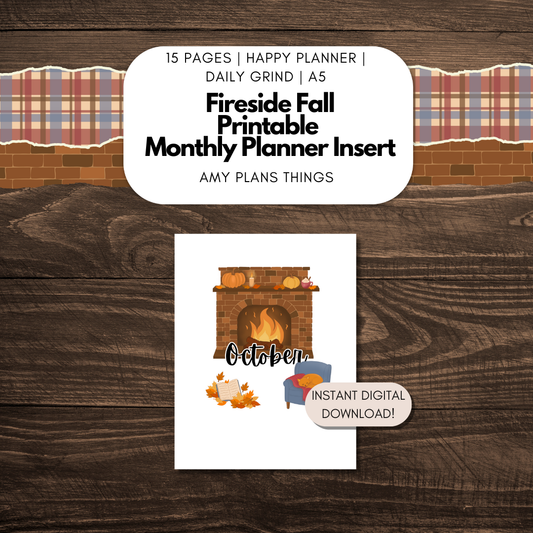 Fireside Fall September Journal Printable