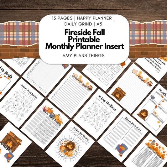 Fireside Fall September Journal Printable